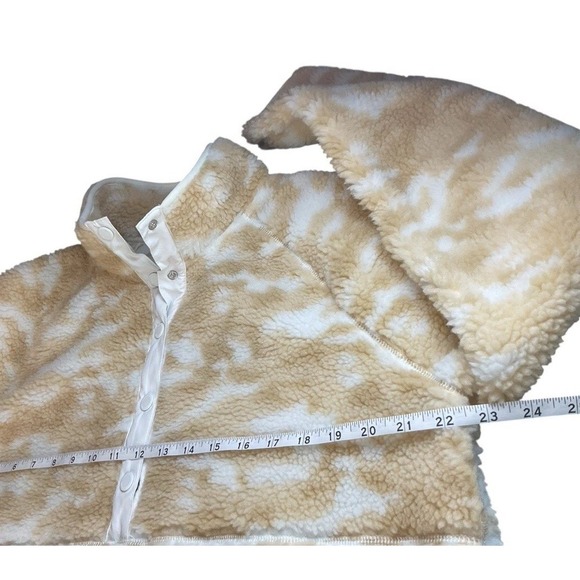 Vineyard Vines fleece Beige Camo Snap 1/4 Sweater Popover Size L - Picture 5 of 9